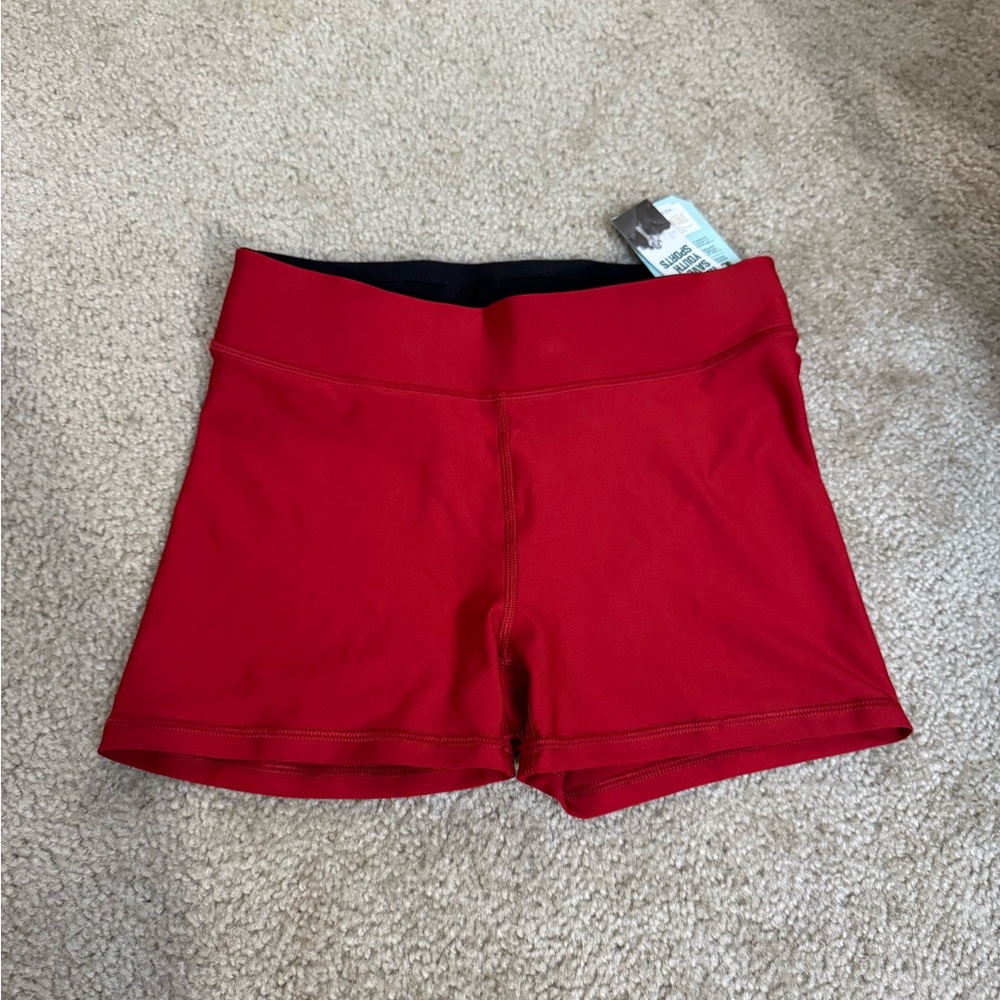 Women's Red Athletic Shorts